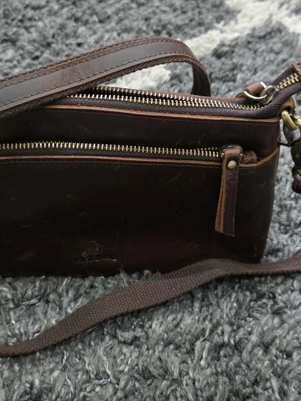 S-Zone Small Genuine Leather Crossbody Bags For Women Purse And Handbag Wristlet